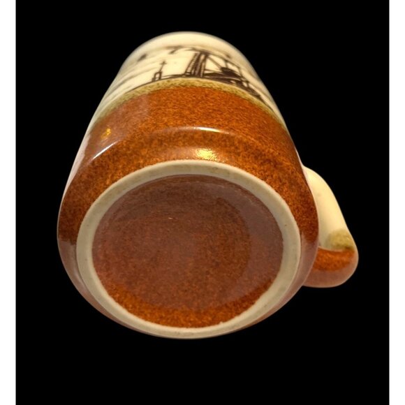 Vintage Otagiri Oil Well Scene Stoneware Mug - Brown & Beige Speckled Design - Picture 5 of 5